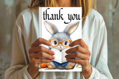 Bunny With Book Clipart Bundle 1 - CraftNest - Digital Crafting and Art