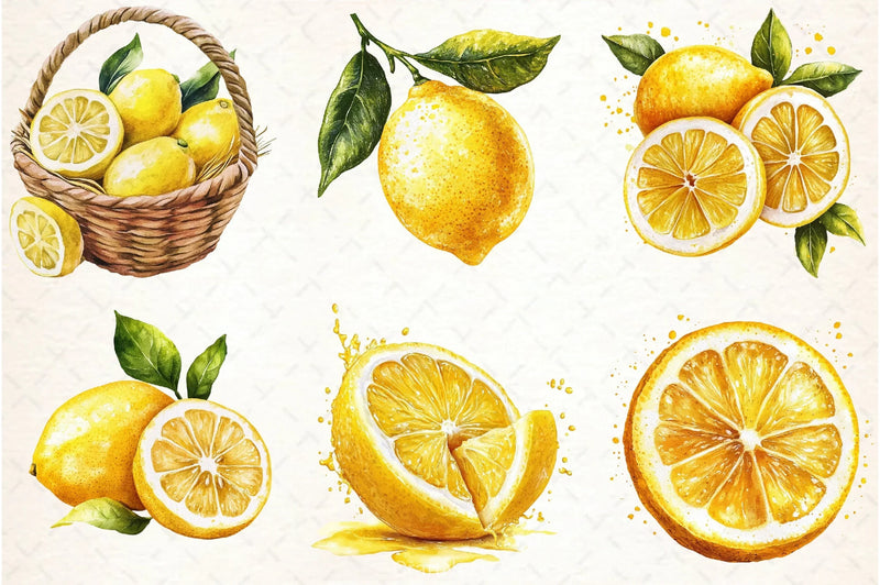 Lemon Clipart Bundle 7 - CraftNest - Digital Crafting and Art