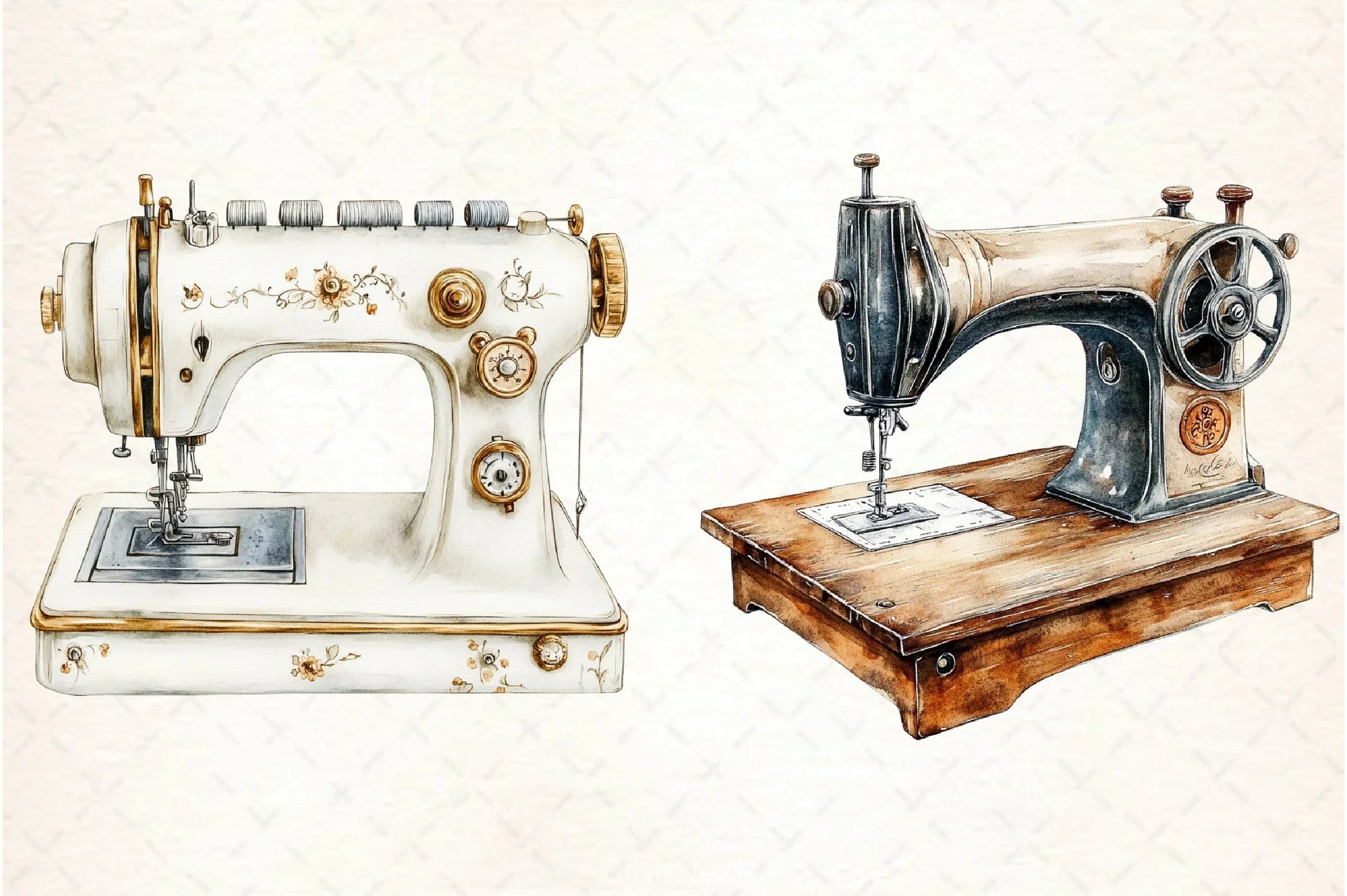 Vintage Sewing Machine Clipart Bundle 4 - CraftNest - Digital Crafting and Art