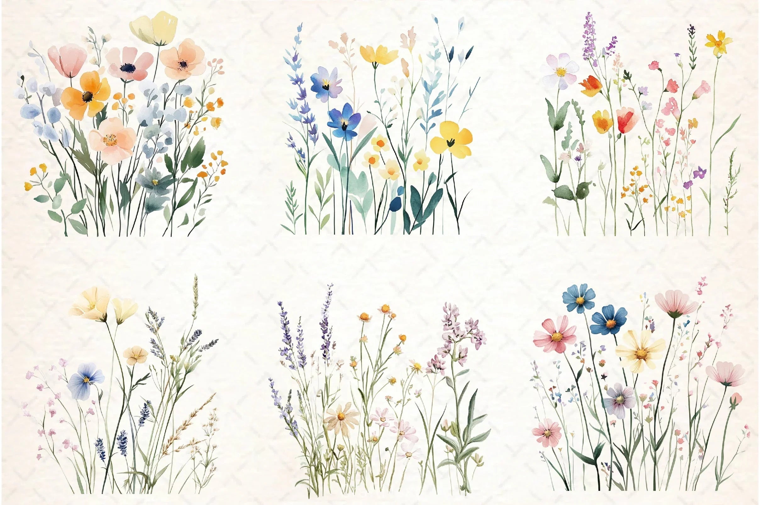 Wildflower Meadow Clipart Bundle - CraftNest - Digital Crafting and Art