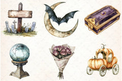 Antique Halloween Clipart Bundle 1 - CraftNest - Digital Crafting and Art