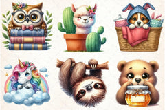 Funny Animals Clipart Bundle 3 - CraftNest - Digital Crafting and Art