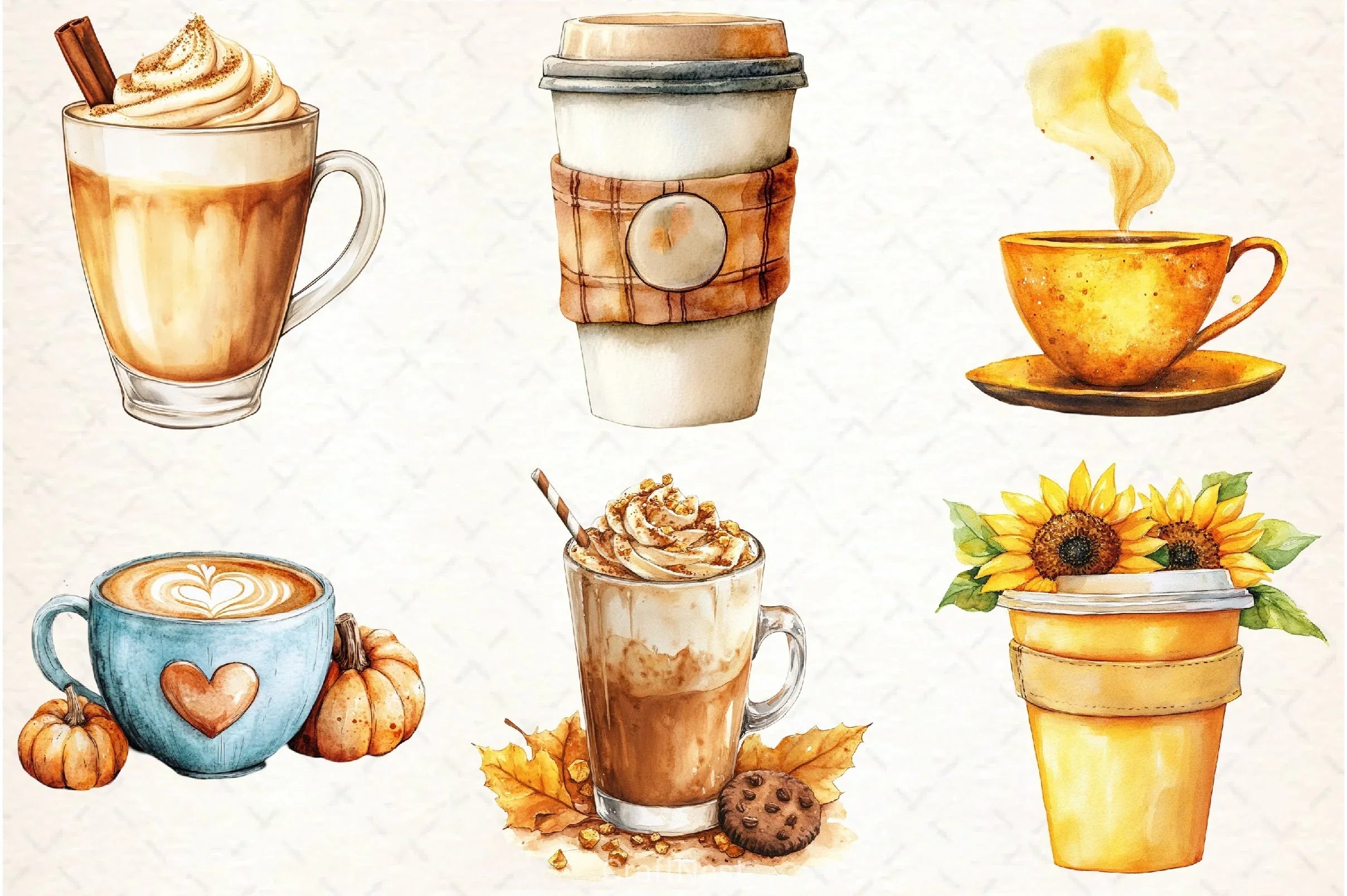 Fall Coffee Clipart Bundle 4 - CraftNest - Digital Crafting and Art