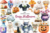Daisy Flower & Halloween Clipart Bundle
