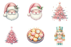 Pink Mint Christmas Pastel Character Clipart Bundle - CraftNest - Digital Crafting and Art