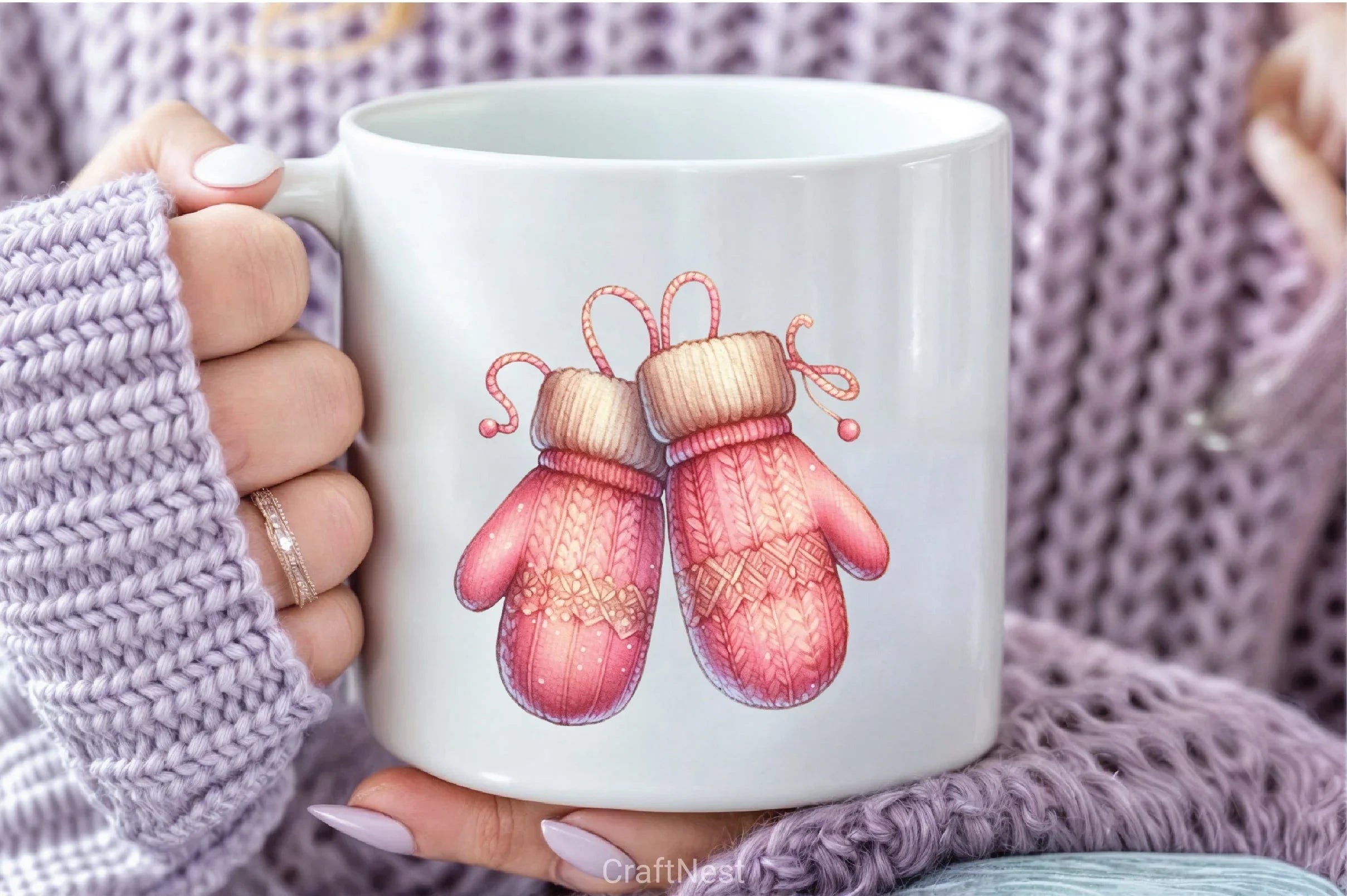 Pink Winter Clipart Bundle - CraftNest - Digital Crafting and Art