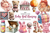 Pink Baby Girl Nursery Clipart Bundle 3