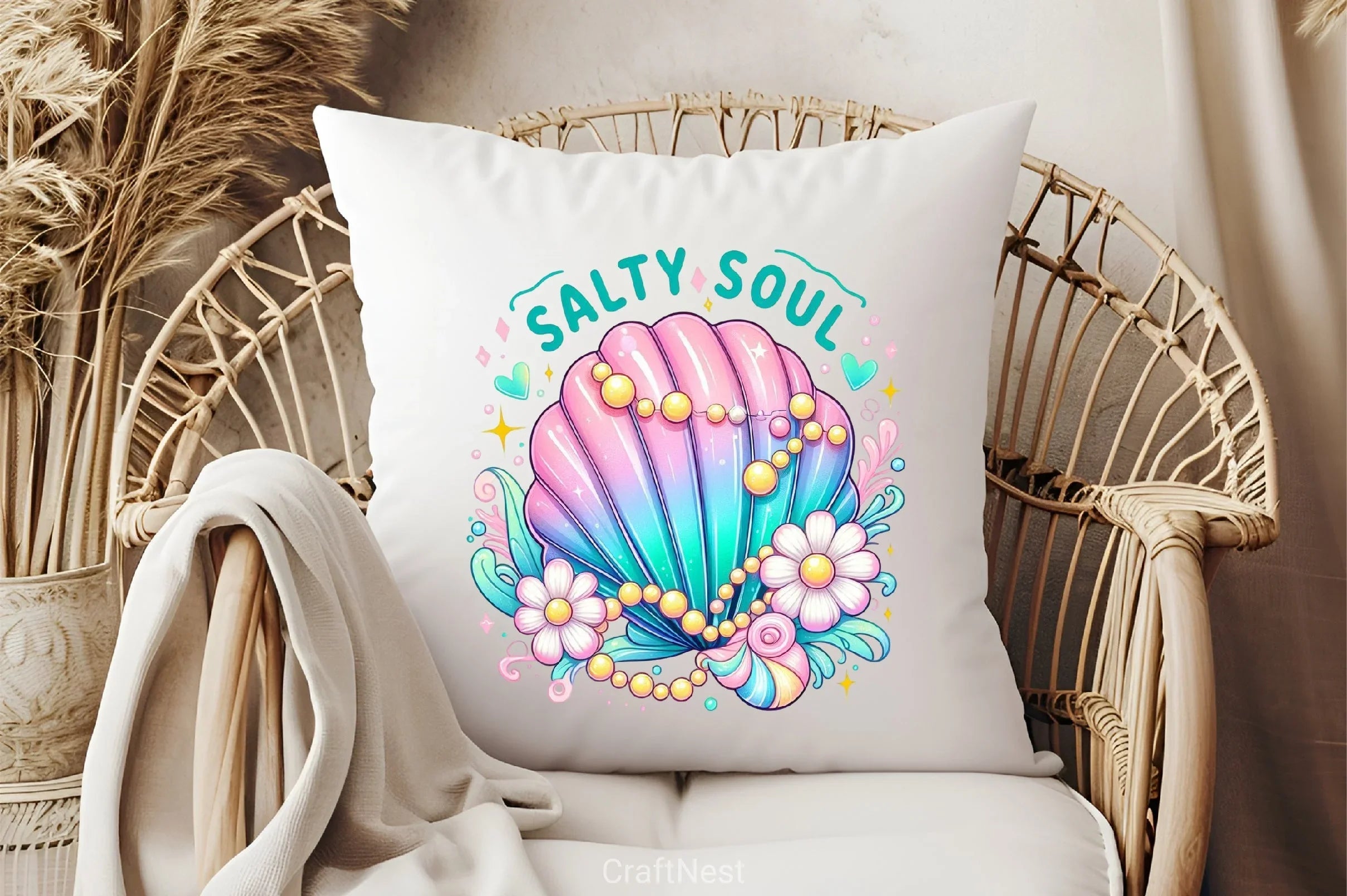 Clam Pearl Bow Clipart Bundle - CraftNest - Digital Crafting and Art