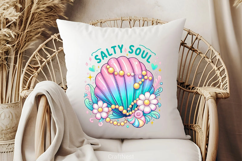 Clam Pearl Bow Clipart Bundle - CraftNest - Digital Crafting and Art