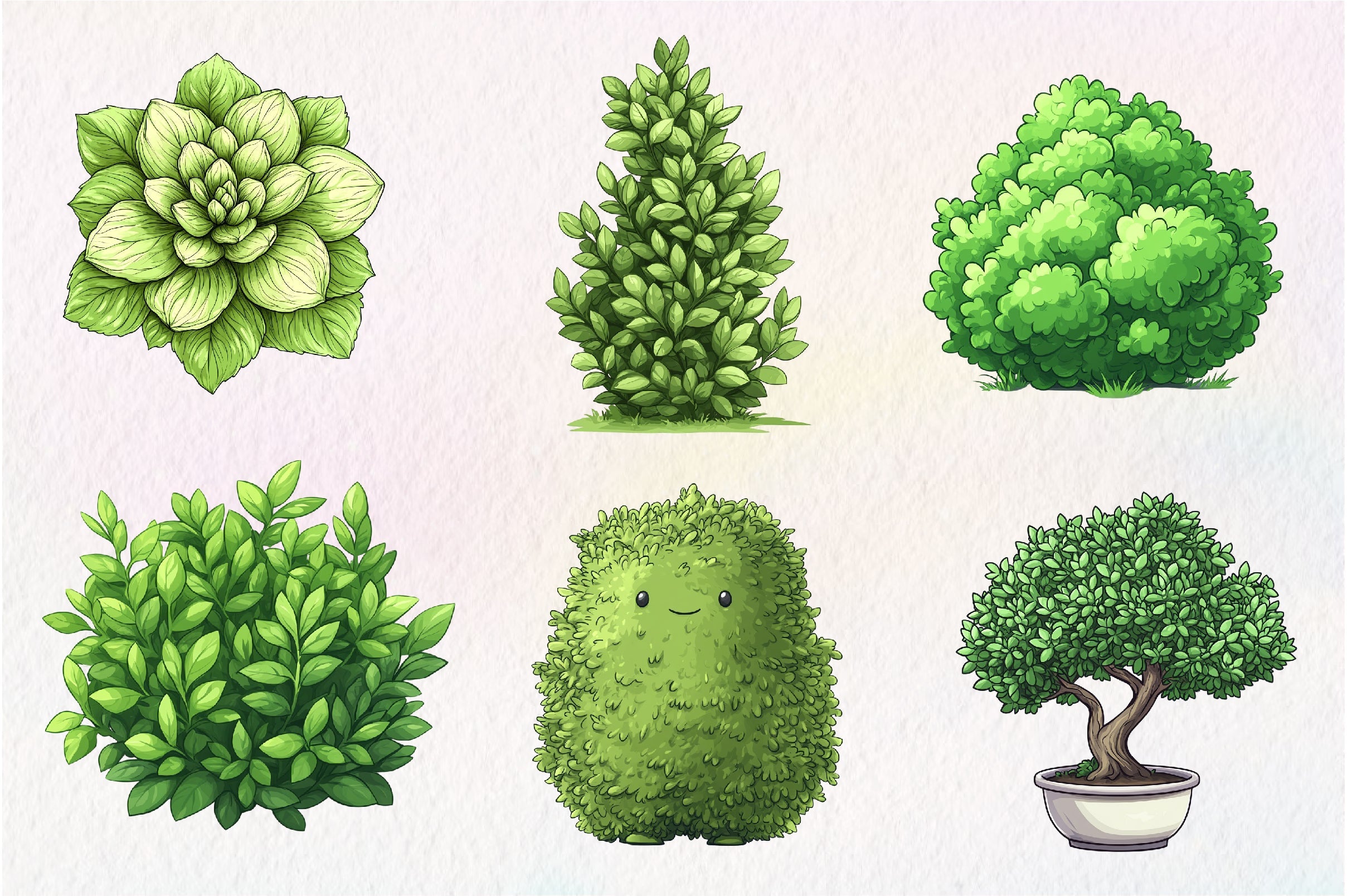 Bushes Clipart Bundle