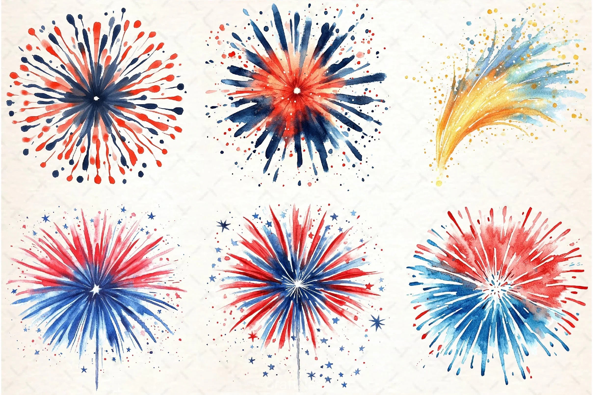 4th of July Fireworks Clipart Bundle 2 - CraftNest - Digital Crafting and Art