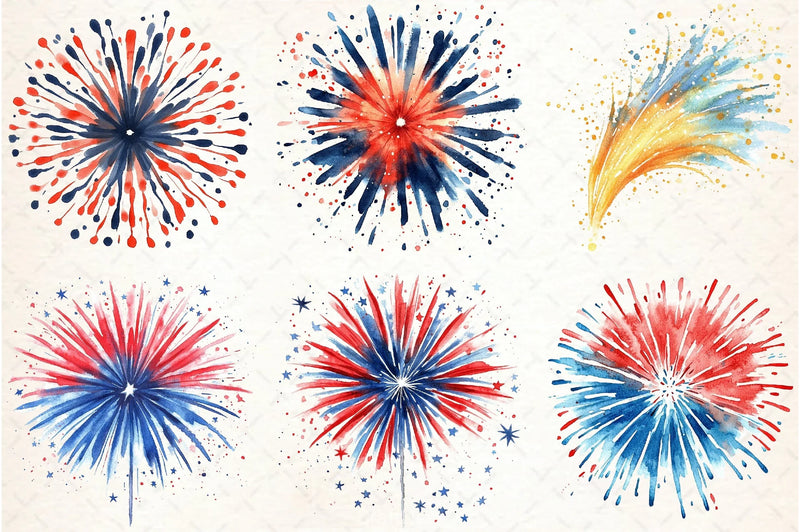 4th of July Fireworks Clipart Bundle 2 - CraftNest - Digital Crafting and Art