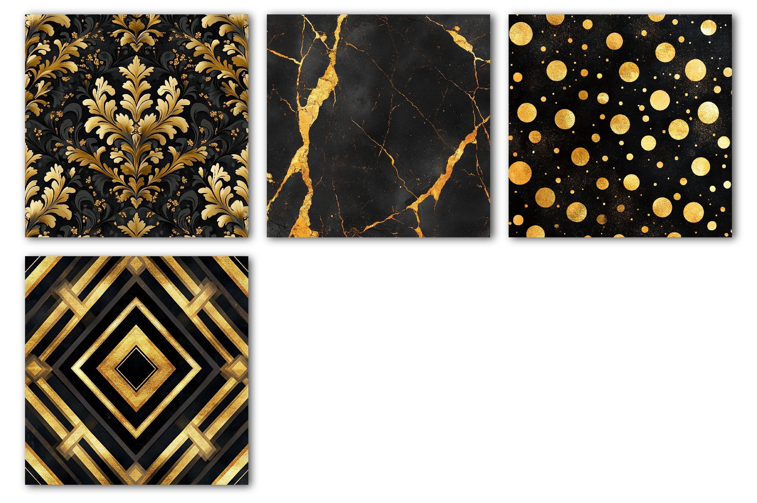 Black And Gold Digital Paper