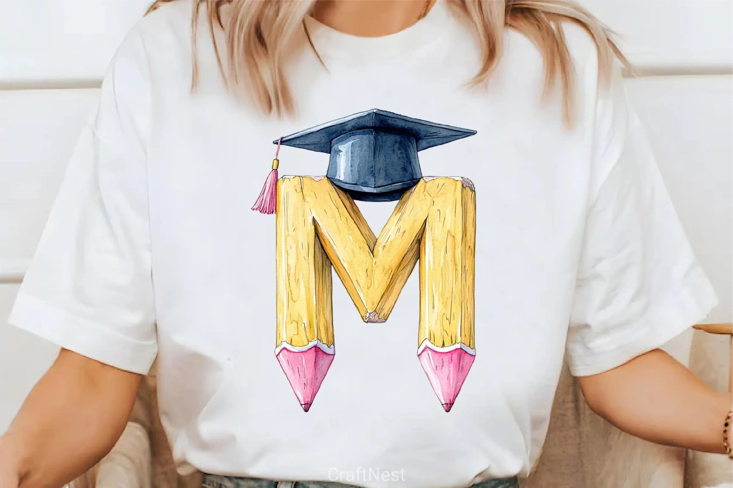 School Pencil Alphabet Clipart Bundle - CraftNest - Digital Crafting and Art