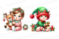 Christmas Babies Clipart Bundle - CraftNest - Digital Crafting and Art
