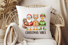Christmas Vibes Goose Clipart Bundle - CraftNest - Digital Crafting and Art