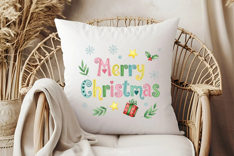 Merry Christmas Clipart Bundle 1 - CraftNest - Digital Crafting and Art
