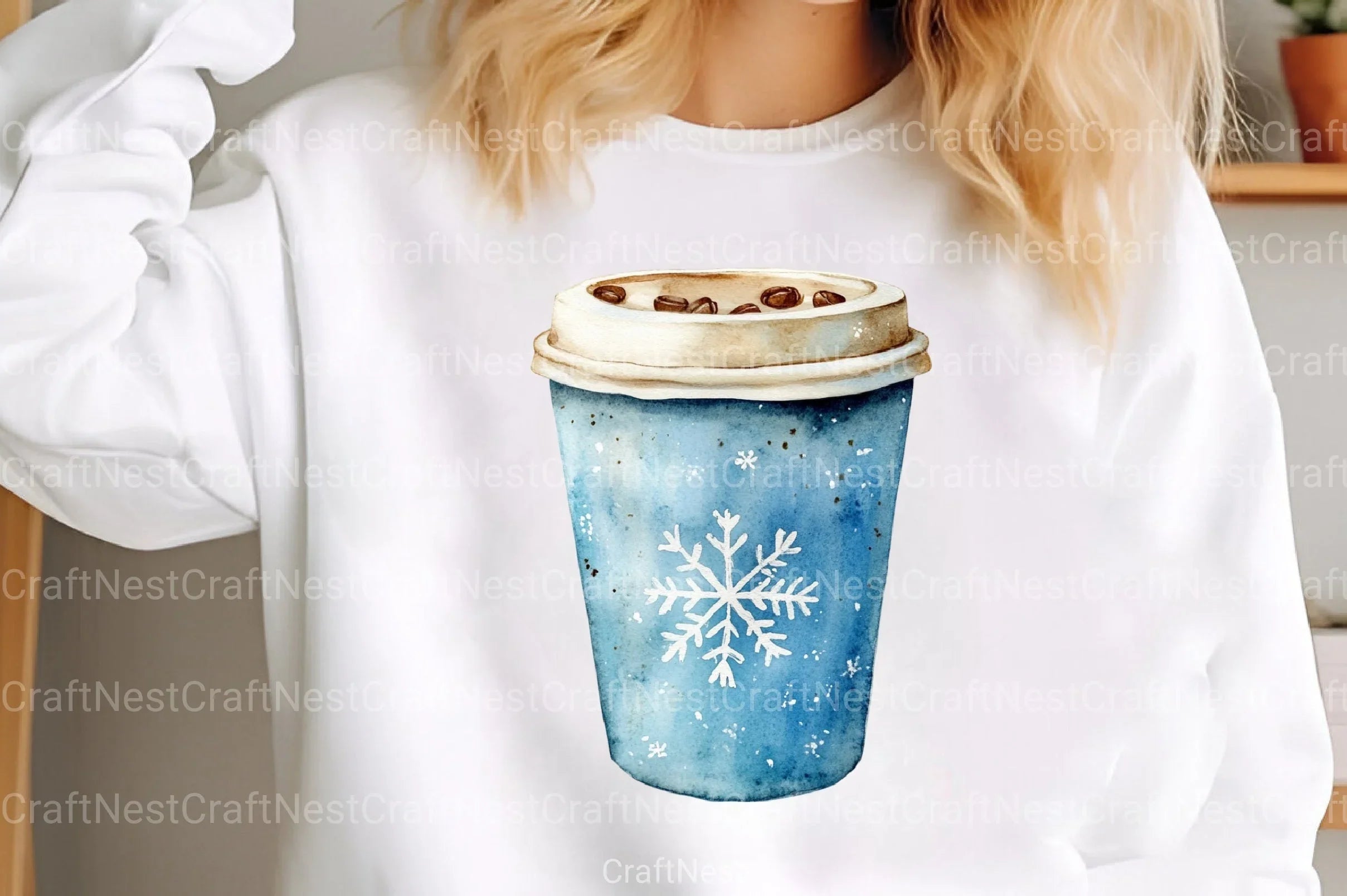 Powder Blue Winter Aesthetic Snowy Clipart Collection for Crafts & Design - CraftNest - Digital Crafting and Art