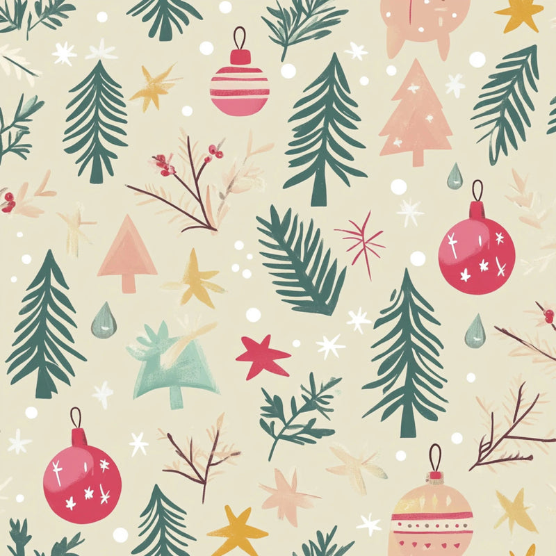 Merry & Bright Pastel Christmas Patterns Clipart Bundle - CraftNest - Digital Crafting and Art