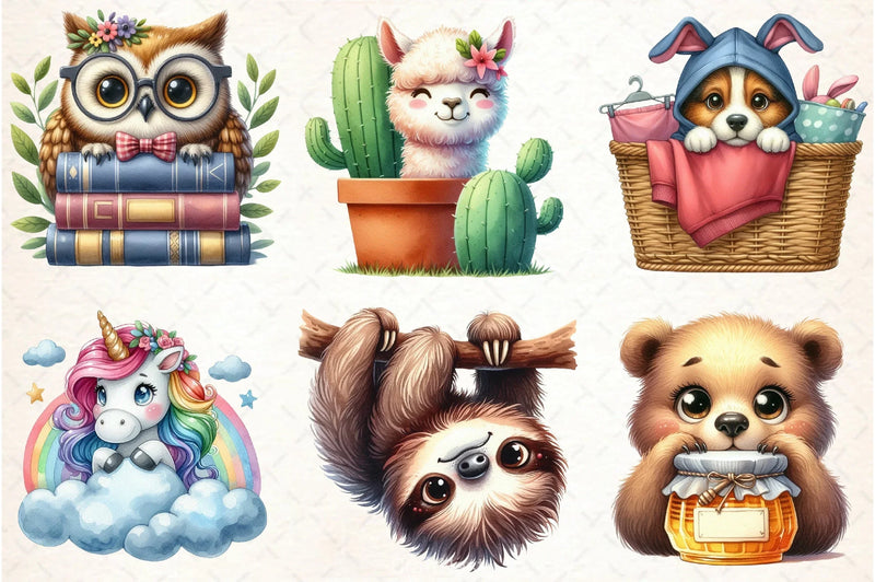 Funny Animals Clipart Bundle - CraftNest - Digital Crafting and Art