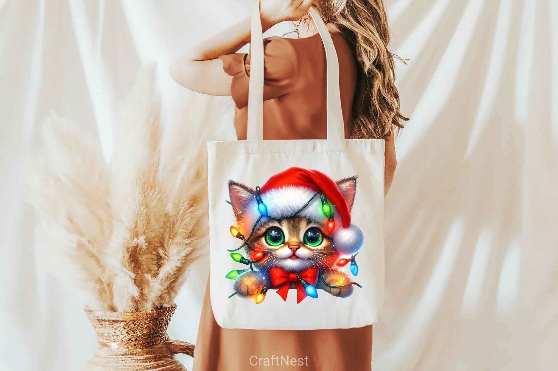 Christmas Cat Light Clipart Bundle - CraftNest - Digital Crafting and Art