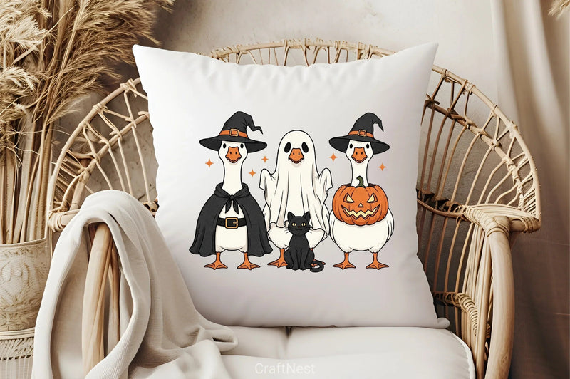 Halloween Goose & Boo Ghost Clipart Bundle - CraftNest - Digital Crafting and Art