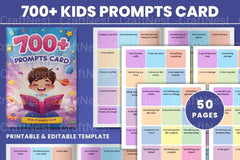 700 Creative Kids Prompts Card Set - CraftNest - Digital Crafting and Art
