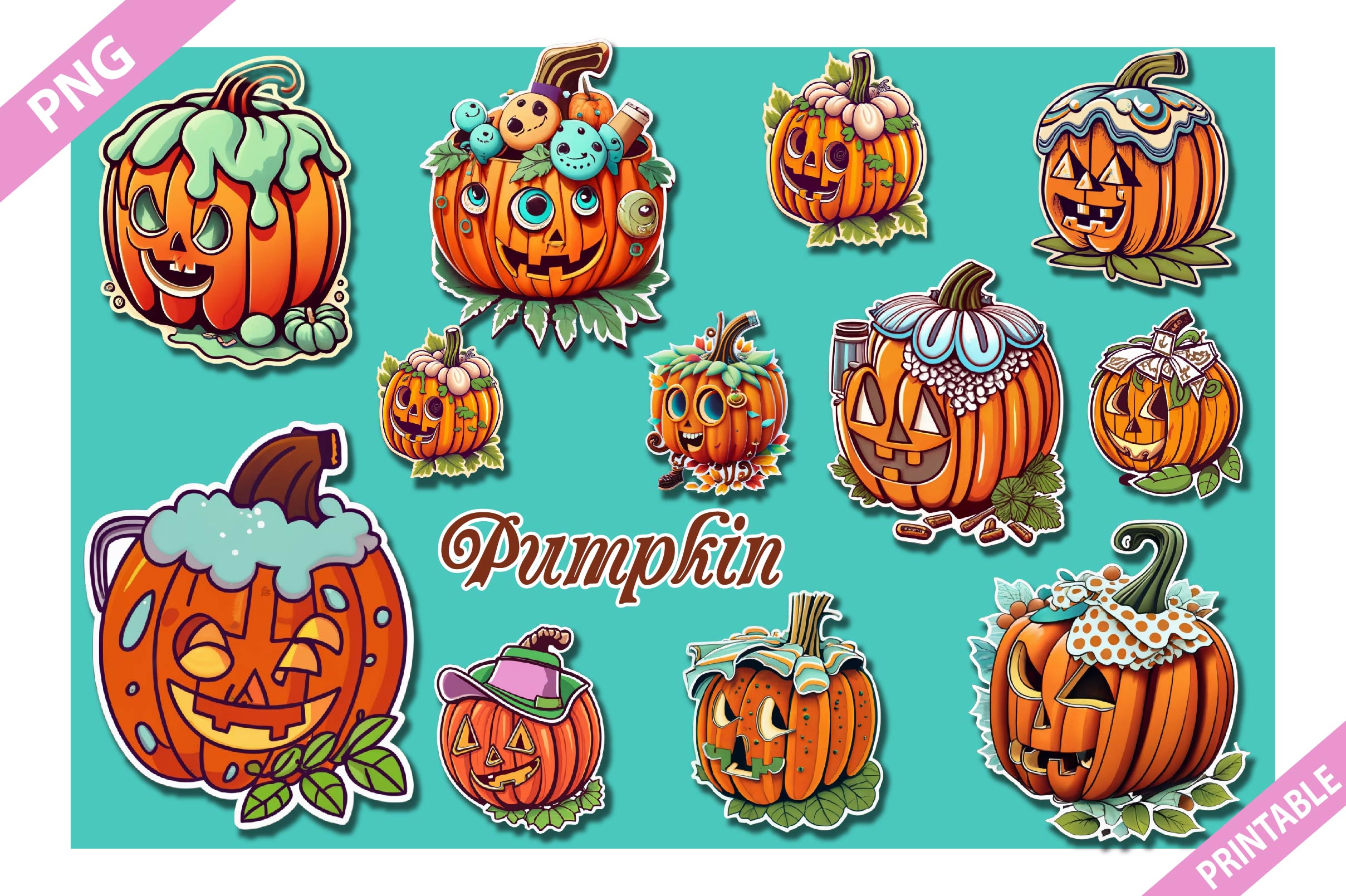 Crazy Jack-o'-Lantern Clipart