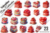 Valentine Cake Clipart Bundle