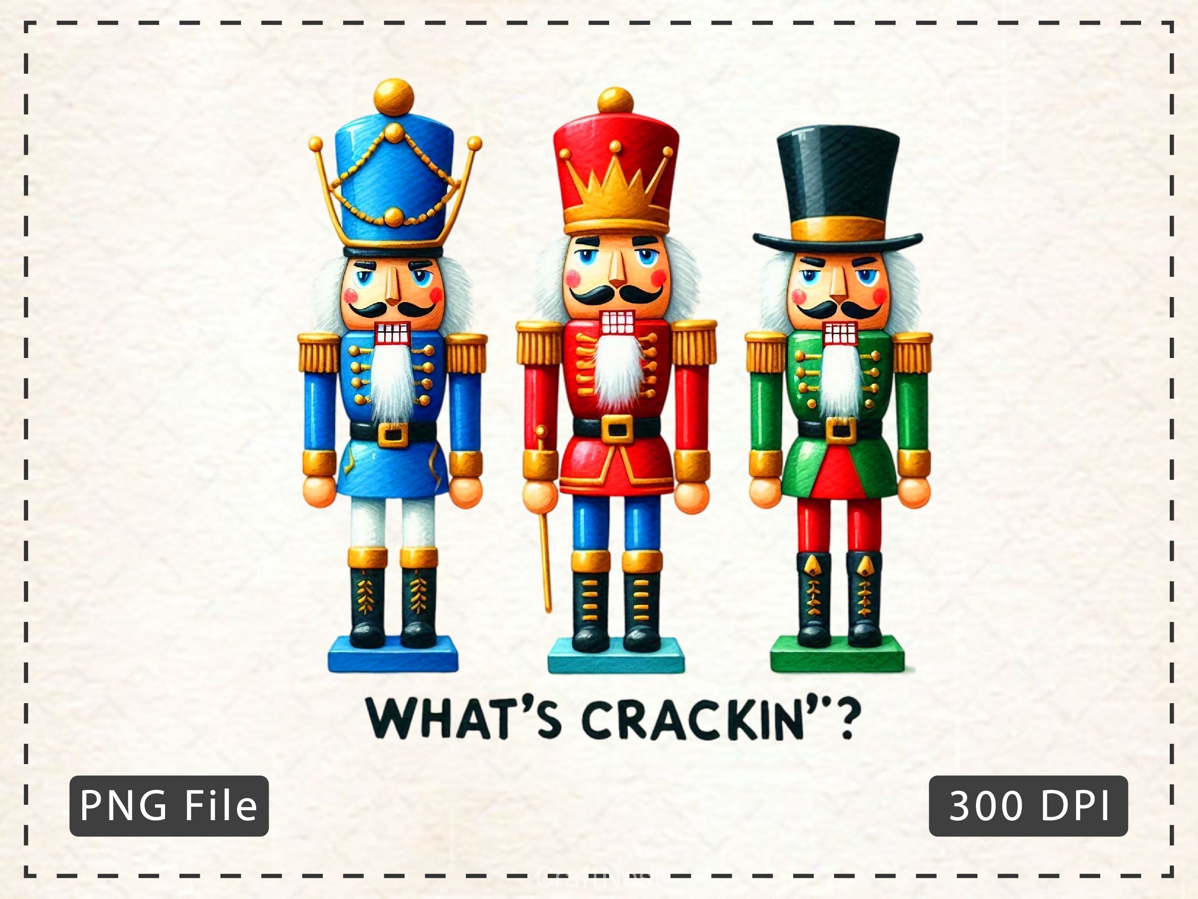 What's Crackin Glitter Nutcracker Clipart Bundle