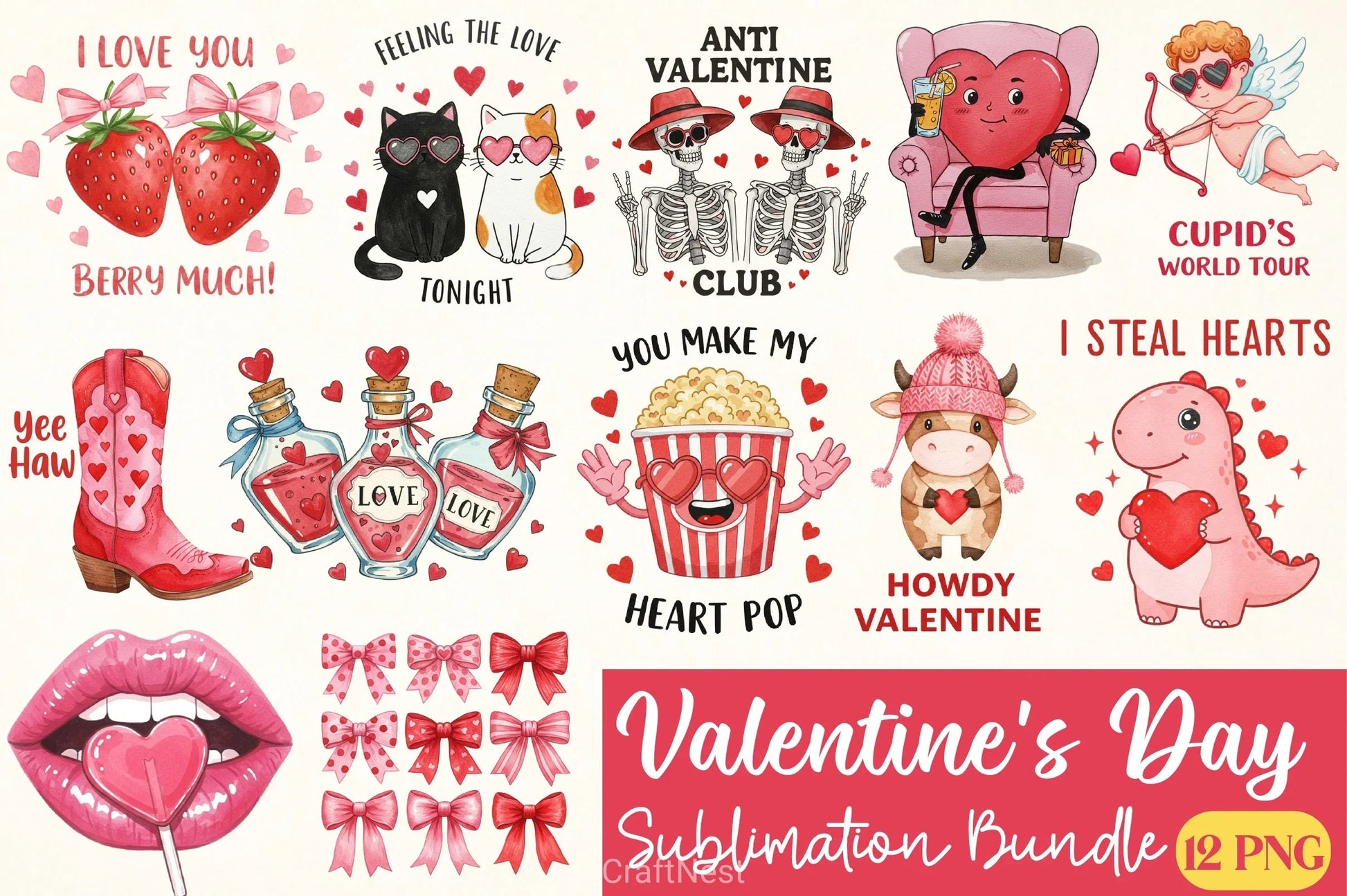 Valentine's Day Clipart Bundle 4 - CraftNest - Digital Crafting and Art