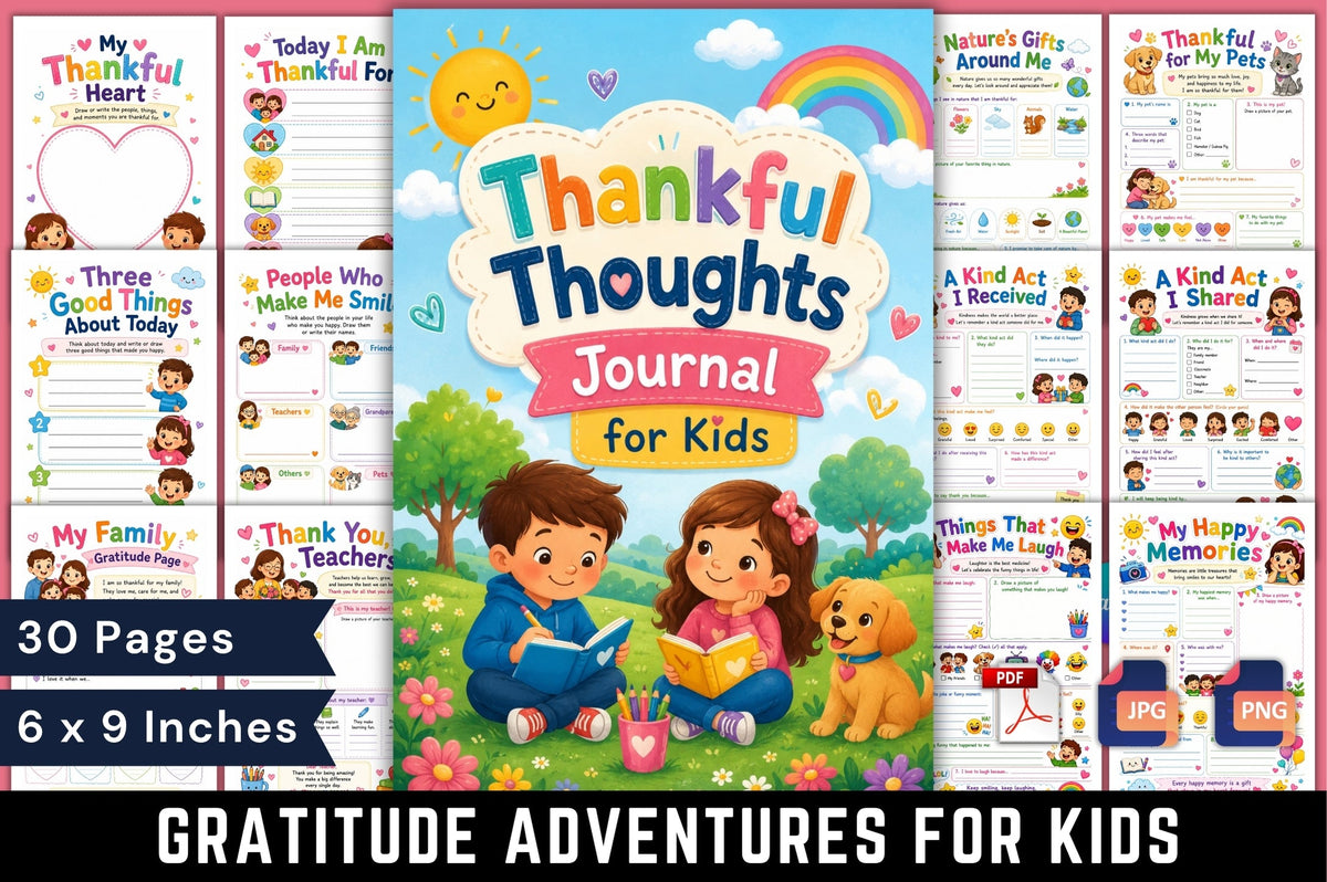 Thankful Thoughts For Kids Journal