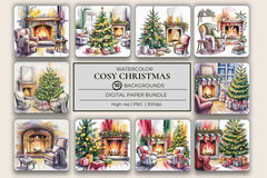 Cosy Christmas Background Papers - CraftNest - Digital Crafting and Art