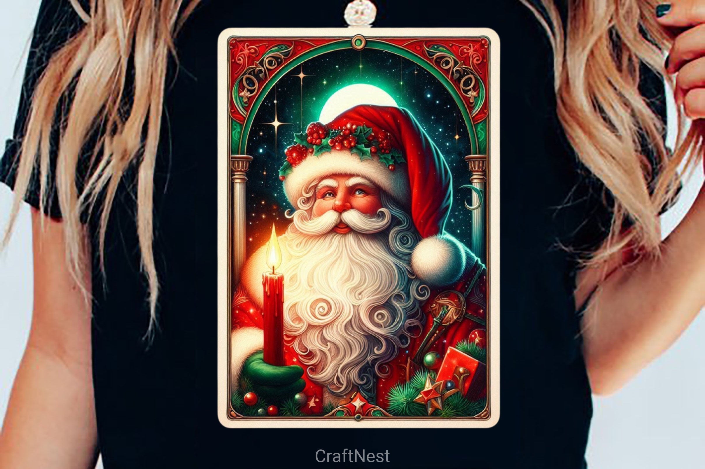 Christmas Santa Claus Tarot Card Clipart Bundle 3