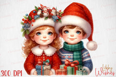 Vintage Kids Christmas Clipart Bundle 2 - CraftNest - Digital Crafting and Art