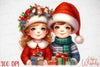 Vintage Kids Christmas Clipart Bundle