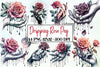 Dripping Rose Clipart Bundle