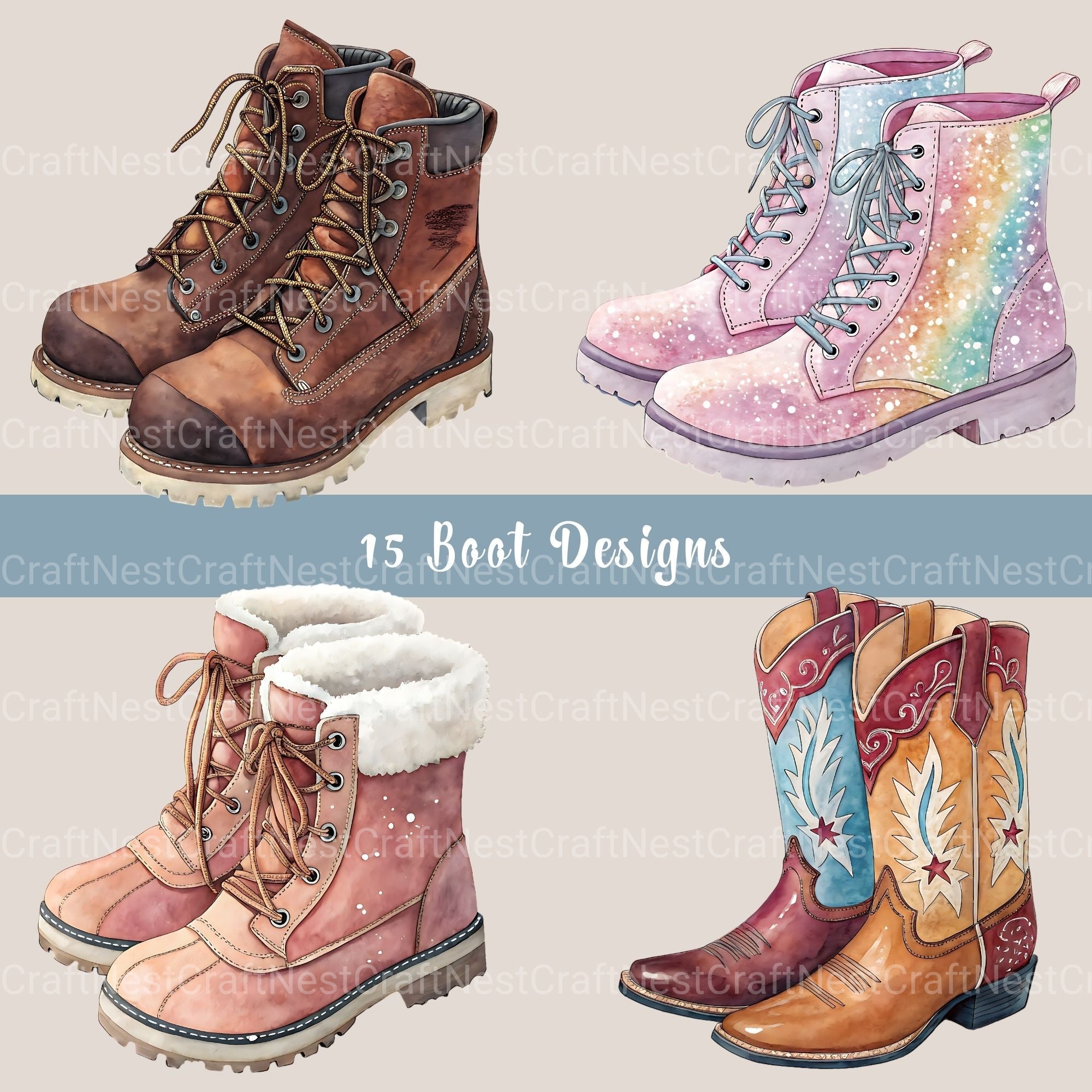 Boots Clipart Bundle