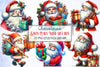Santa Claus Gift Box Clipart Bundle