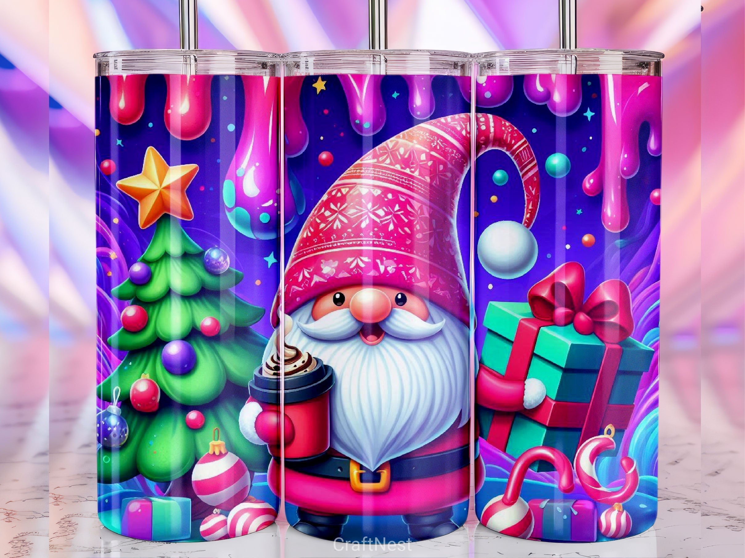 Christmas Gnome Tumbler Wrap Bundle 9