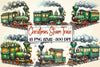 Christmas Vintage Train Clipart Bundle