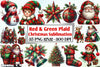 Red & Green Plaid Christmas Clipart Bundle