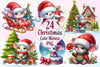 Funny Christmas Mouse Clipart Bundle 2