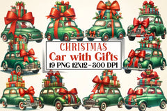 Christmas Car Gifts Clipart Bundle - CraftNest - Digital Crafting and Art