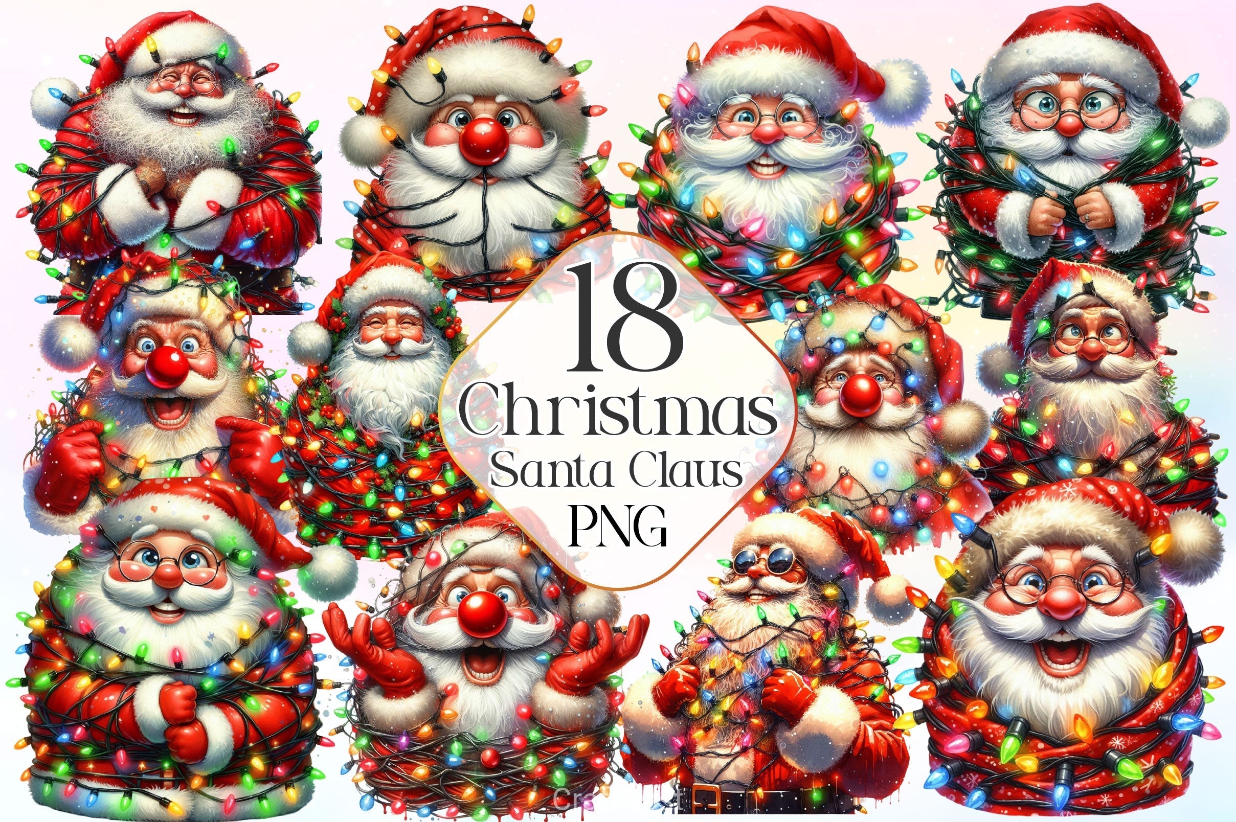 Santa Claus Clipart Bundle 3