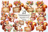Summer Squirrel Clipart Bundle 2