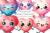 Cute Heart Character Clipart Bundle