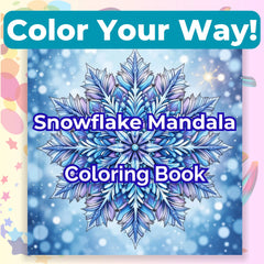 Snowflake Mandala Coloring Book Bundle - CraftNest - Digital Crafting and Art