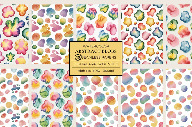 Abstract Blobs Seamless Papers - CraftNest - Digital Crafting and Art