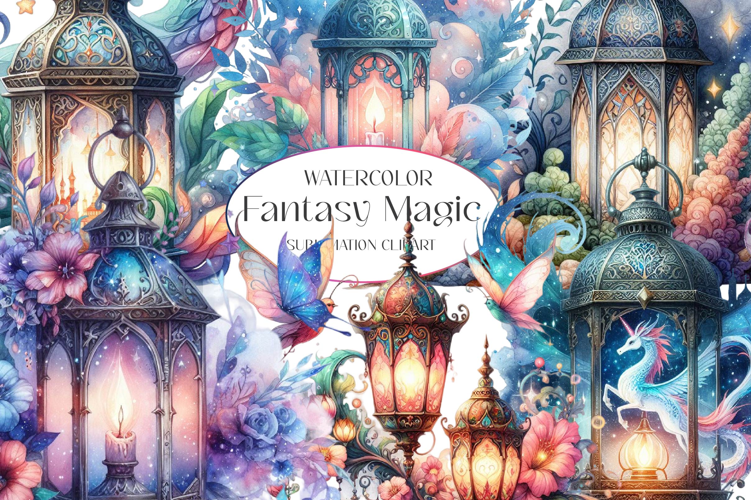 Fantasy Magic World Clipart Bundle